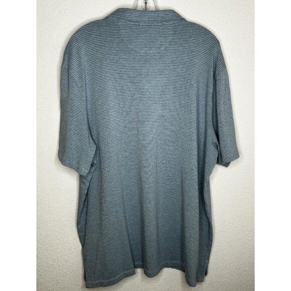 Faherty Polo Shirt Mens 2XL Movement Micro Stripe Modal Blend Stretch Soft - Picture 2 of 11